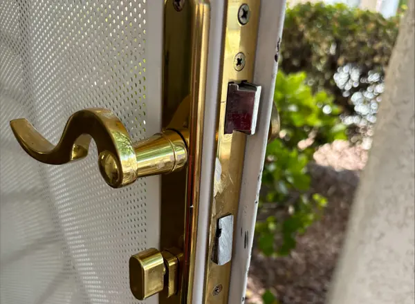 Residential door lock close-up serviced by Mattlock Las Vegas locksmith